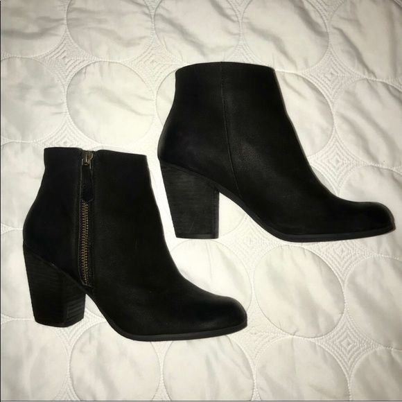 nordstrom black leather booties